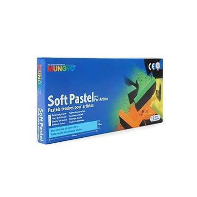 Ens.12 pastels secs carrés