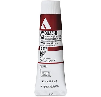 Gouache acryla rouge vineux série a - 20ml