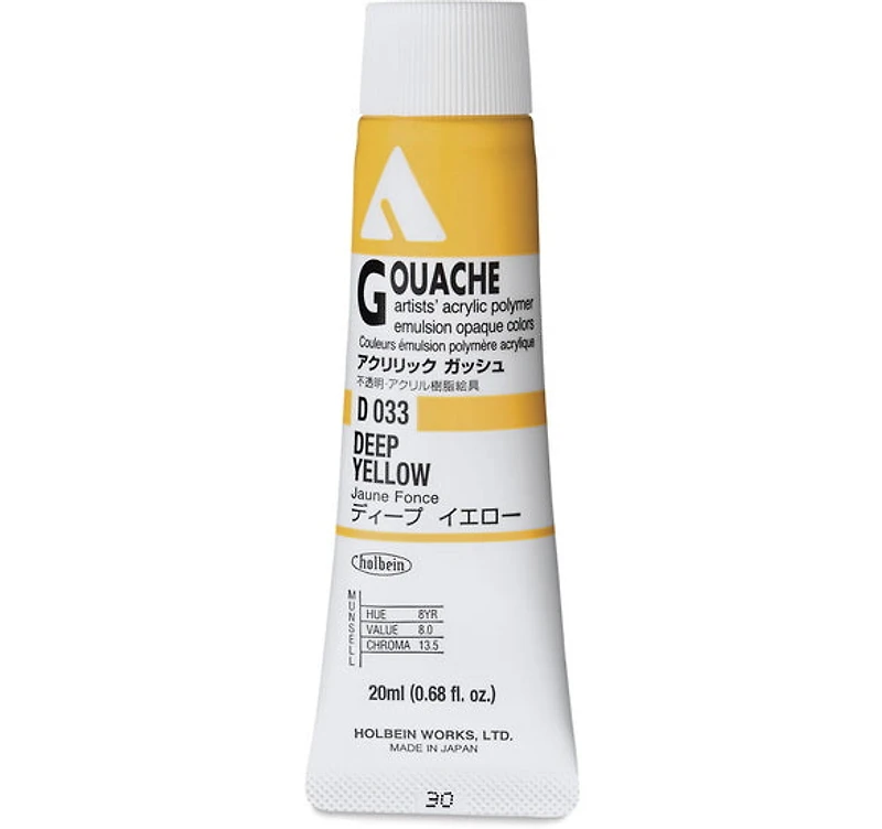 Gouache acryla jaune foncé série a - 20ml