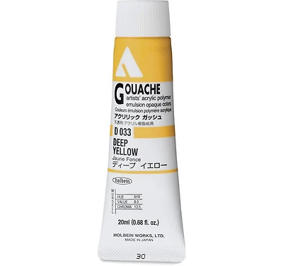 Gouache acryla jaune foncé série a - 20ml