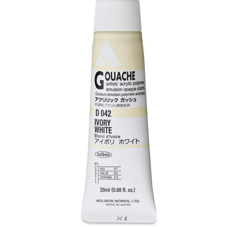 Gouache acryla blanc d'ivoire série a - 20ml