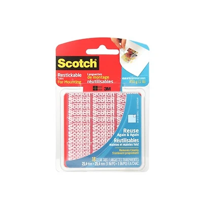 Pqt. 18 languettes de montage amovibles