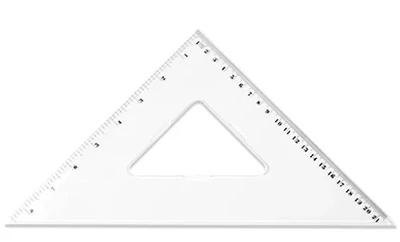 Équerre claire avec graduation - 8 inch - 45 degree