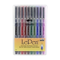 10 Feutres fins - lepen - 0.3mm - couleurs eclatantes