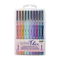 10 Feutres pinceaux - lepen - couleurs pastels