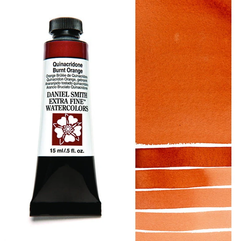Aquarelle tube orange brulée de quinacridone s2 - 15ml