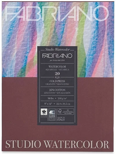 Tablette aquarelle studio - 9 x 12 pouces - 20 grampersquaremeter