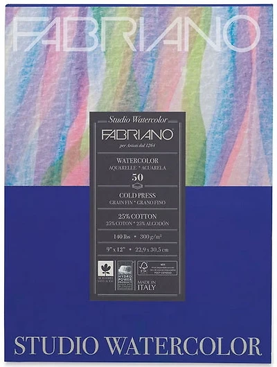 Bloc aquarelle studio - 300 g - 9 x 12 pouces