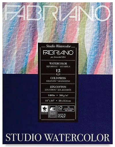 Bloc aquarelle studio - 300 g - 11 x 14 pouces - 12 grampersquaremeter