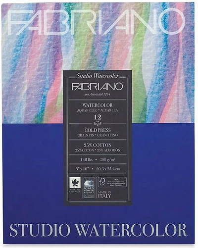 Bloc aquarelle studio - 300 g - 8 x 10 pouces - 12 grampersquaremeter