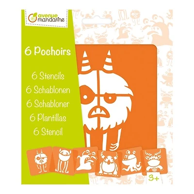 6-Pack Stencils - Monsters