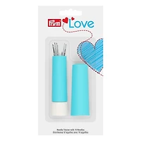Needle set (19) with tube dispenser