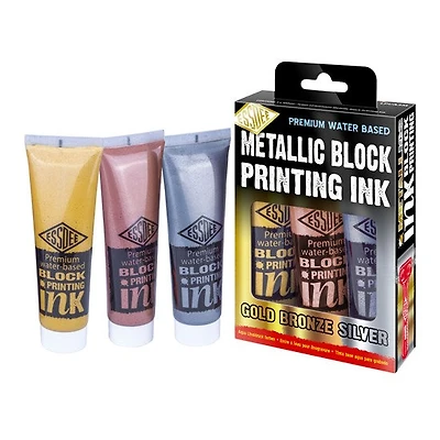 Set of Metallic Block Printing Ink 3X100ml