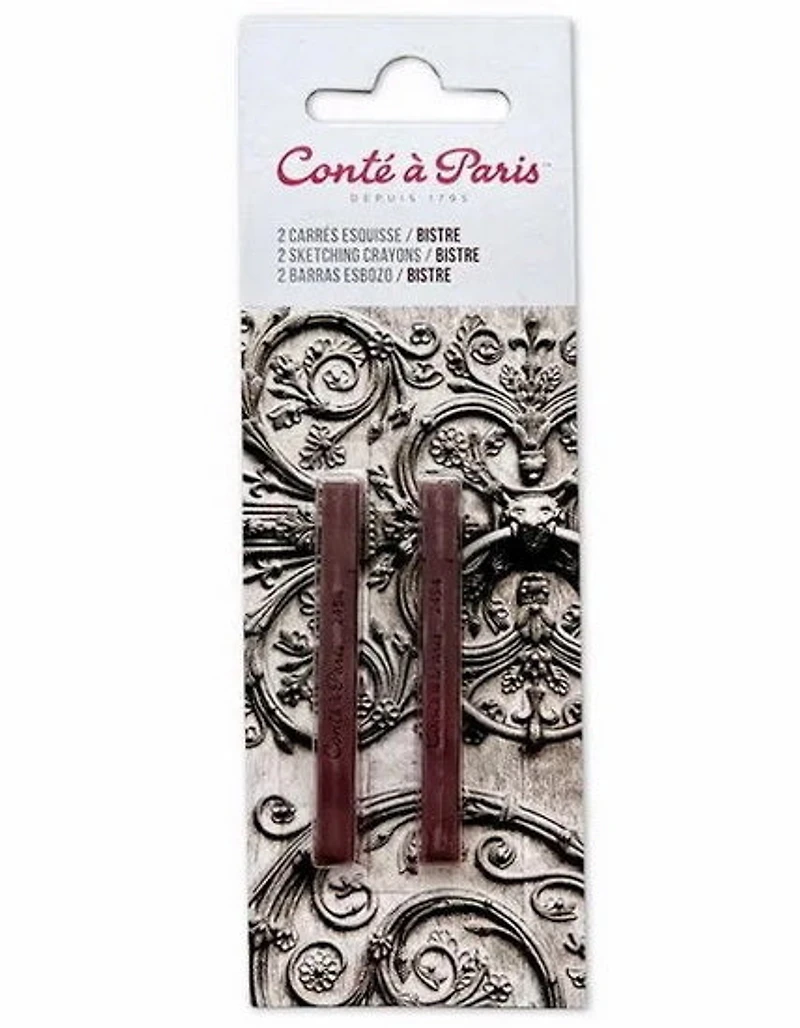 Ens. 2 carrés equisse bistre