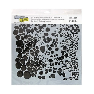 Pochoir  cellules-12x12po