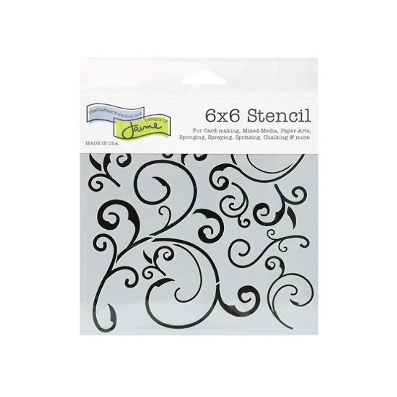 Pochoir capricieux- 6x6po