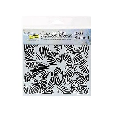 Pochoir  pétales luxuriantes- 6x6po