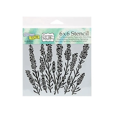 Stencil  Lavender- 6X6"