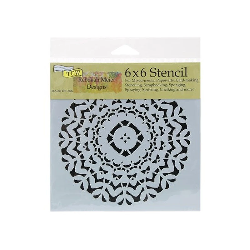 Pochoir imprimé buis- 6x6po