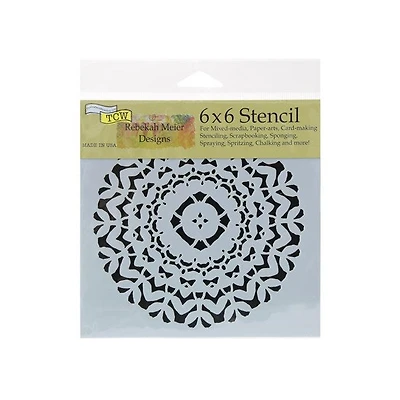 Pochoir   imprimé buis- 6x6po