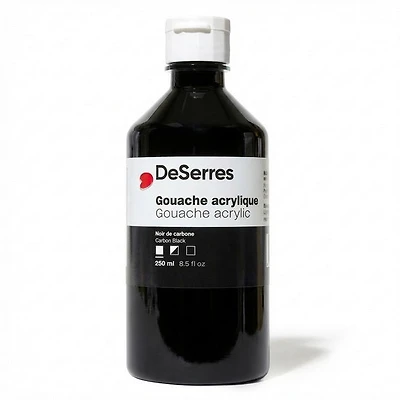 Acrylic Gouache Carbon Black - 250ml