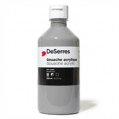 Gouache acrylique gris neutre - 250ml