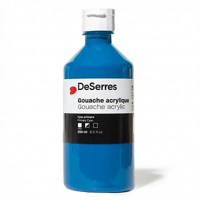 Gouache acrylique cyan primaire - 250ml