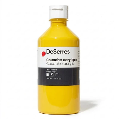 Gouache acrylique jaune primaire - 250ml