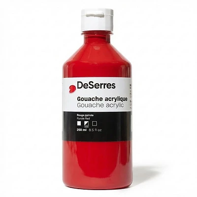 Gouache acrylique rouge de pyrrole - 250ml