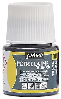 Peinture porcelaine - porcelaine 150 - 45ml - petrole moiré