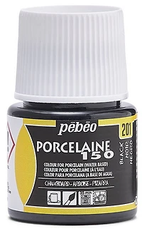 Porcelain paint - porcelaine 150 - 45ml - chalkboard black