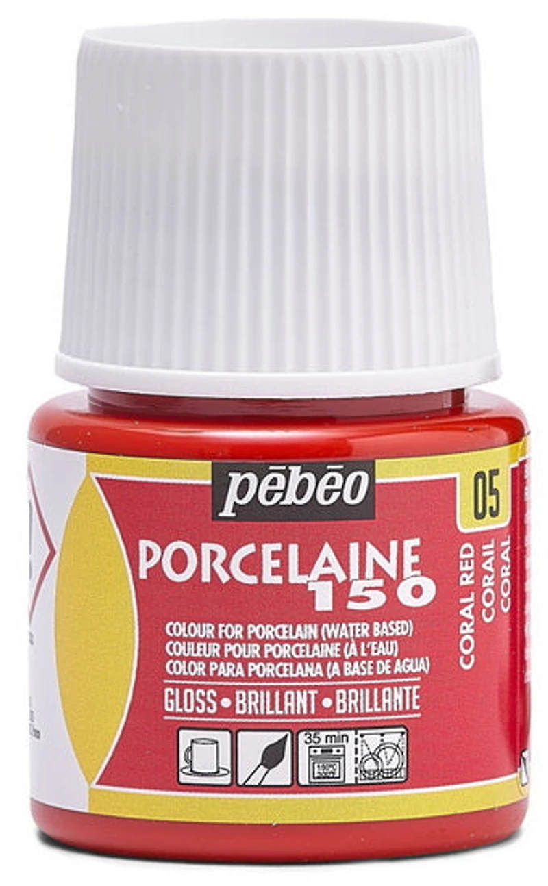 Porcelain paint - porcelaine 150 - 45ml - coral red