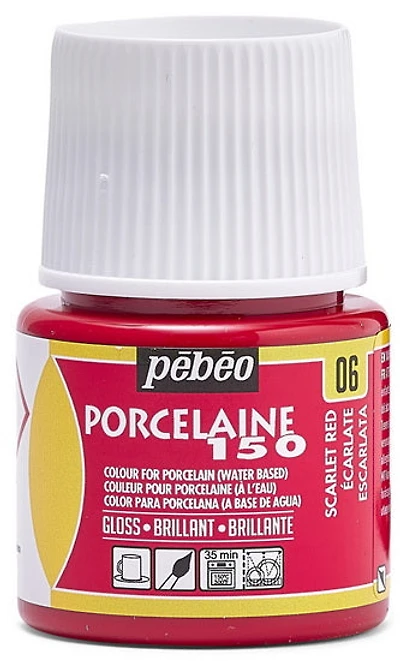 Porcelain paint - porcelaine 150 - 45ml - scarlet red