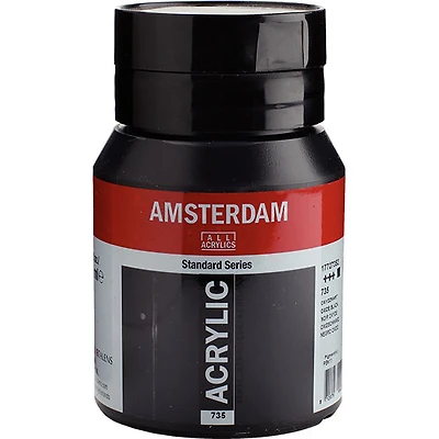 Acrylique amsterdam noir oxyde - 500 ml