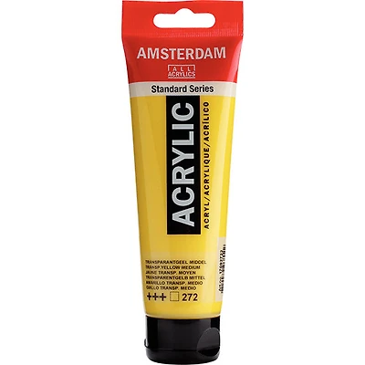 Acrylique amsterdam  jaune transparent moyen - 120ml