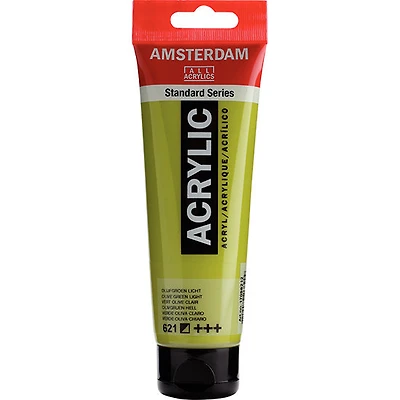 Acrylique amsterdam vert olive clair - 120ml