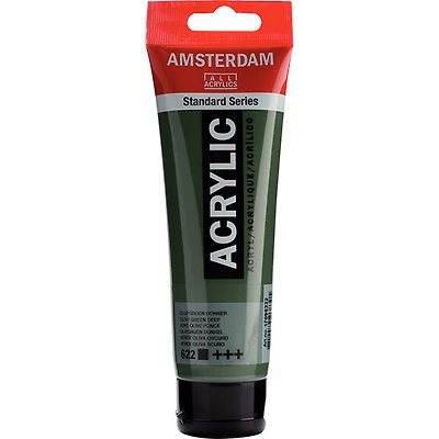 Acrylique amsterdam vert olive fonc