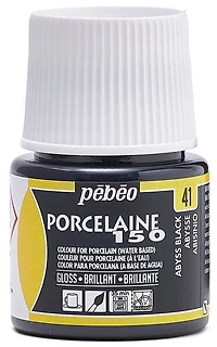 Porcelain paint - porcelaine 150 - 45ml - abyss black