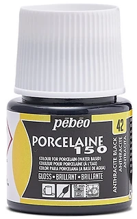 Porcelain paint - porcelaine 150 - 45ml - anthracite black