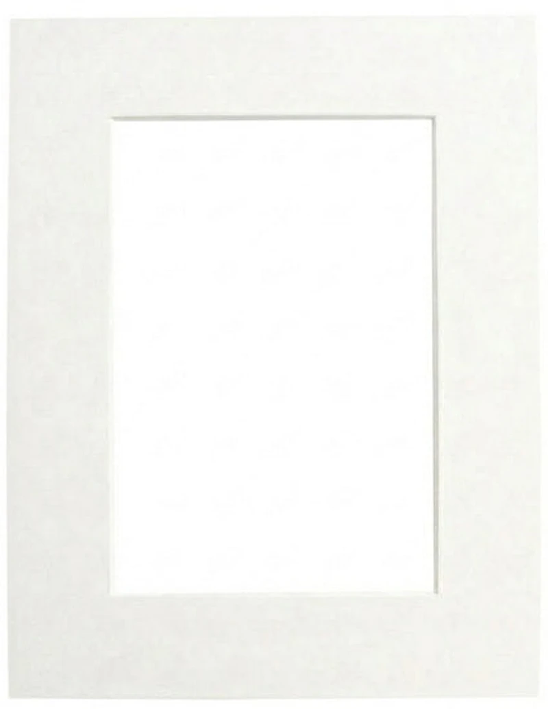 Mat White Heart - 8x10/5x7"