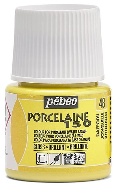 Peinture peinture porcelaine - porcelaine 150 - 45ml - jonquillepour porcelaine pébéo 150 - jonquille