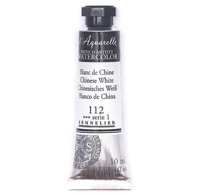 Aquarelle tube - 10ml - blanc de chine - s1