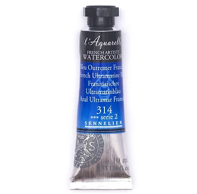 Aquarelle tube - 10ml - bleu outremer francais - s2