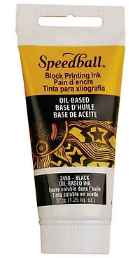 Linocut oil ink - black - 1.25oz