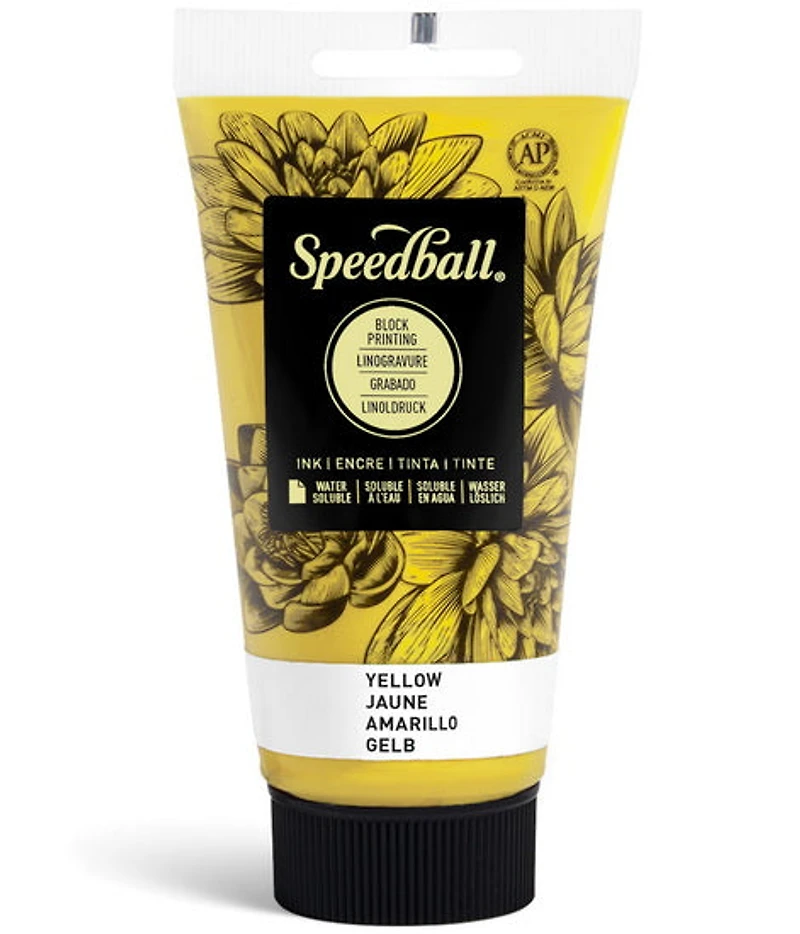 Encre linogravure - jaune - 8oz