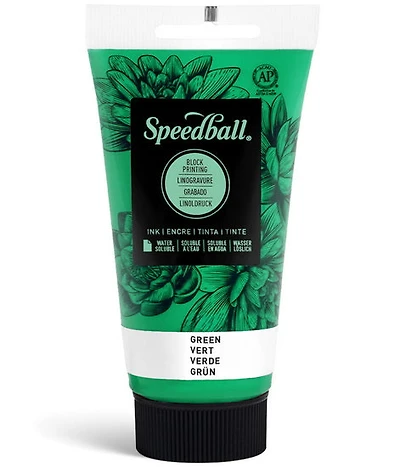 Encre linogravure - vert - 8oz
