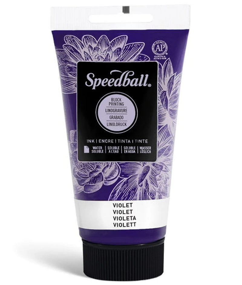 Encre linogravure - violet - 8oz