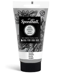 Encre linogravure - argent - 8oz