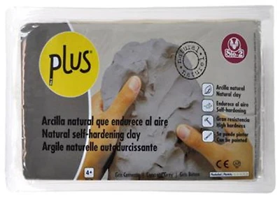 Argile sans cuisson plus - gris béton - 1 kilogram
