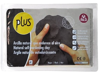Argile sans cuisson plus - noir - 1 kilogram